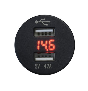 FOUR Connect 4-600156 waterprof USB-charger with voltage display image